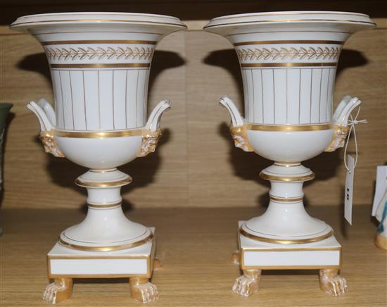 A pair of Paris style vases